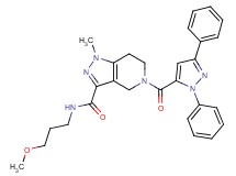 5-[(1,3-diphenyl-1H-pyrazol-5-yl)carbonyl]-N-(3-methoxypropyl)-1-methyl-4,5,6,7-tetrahydro-1H-pyrazolo[4,3-c]pyridine-3-carboxamide