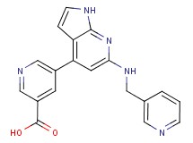 5-{6-[(pyridin-3-ylmethyl)amino]-1H-pyrrolo[2,3-b]pyridin-4-yl}nicotinic acid
