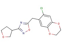 5-[(7-chloro-2,3-dihydro-1,4-benzodioxin-6-yl)methyl]-3-(tetrahydrofuran-3-yl)-1,2,4-oxadiazole