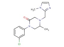 1-(3-chlorophenyl)-5-methyl-4-[(1-methyl-1H-imidazol-2-yl)methyl]-2-piperazinone