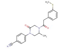 4-(5-methyl-4-{[3-(methylthio)phenyl]acetyl}-2-oxo-1-piperazinyl)benzonitrile