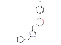 2-(4-chlorophenyl)-4-{[2-(cyclopentylmethyl)-1H-imidazol-4-yl]methyl}morpholine