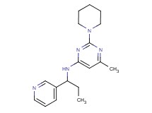 6-methyl-2-piperidin-1-yl-N-(1-pyridin-3-ylpropyl)pyrimidin-4-amine