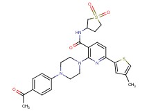 2-[4-(4-acetylphenyl)-1-piperazinyl]-N-(1,1-dioxidotetrahydro-3-thienyl)-6-(4-methyl-2-thienyl)nicotinamide
