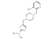 N,N-dimethyl-5-({4-[(3-methyl-2-pyridinyl)methyl]-1-piperazinyl}methyl)-1,3-thiazol-2-amine