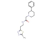 N-[2-(5-methyl-1,3,4-thiadiazol-2-yl)ethyl]-2-(3-phenyl-1-piperidinyl)acetamide