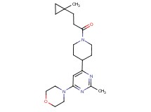 4-(2-methyl-6-{1-[3-(1-methylcyclopropyl)propanoyl]-4-piperidinyl}-4-pyrimidinyl)morpholine