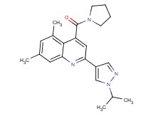 2-(1-isopropyl-1H-pyrazol-4-yl)-5,7-dimethyl-4-(pyrrolidin-1-ylcarbonyl)quinoline