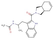 N-(2-{2-[(3aR*,7aS*)-1,3,3a,4,7,7a-hexahydro-2H-isoindol-2-ylcarbonyl]-1H-indol-3-yl}-1-methylethyl)acetamide