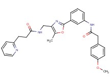 N-{[2-(3-{[(4-methoxyphenyl)acetyl]amino}phenyl)-5-methyl-1,3-oxazol-4-yl]methyl}-3-(2-pyridinyl)propanamide