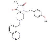 1-[2-(4-methoxyphenyl)ethyl]-3-methyl-8-(5-quinoxalinylmethyl)-1,3,8-triazaspiro[4.5]decane-2,4-dione
