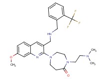 4-[2-(dimethylamino)ethyl]-1-[7-methoxy-3-({[2-(trifluoromethyl)benzyl]amino}methyl)-2-quinolinyl]-1,4-diazepan-5-one