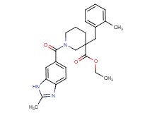 ethyl 1-[(2-methyl-1H-benzimidazol-6-yl)carbonyl]-3-(2-methylbenzyl)-3-piperidinecarboxylate