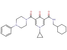 N-(cyclohexylmethyl)-1-cyclopropyl-4-oxo-5-[(4-phenyl-1-piperazinyl)carbonyl]-1,4-dihydro-3-pyridinecarboxamide
