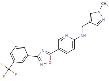 N-[(1-methyl-1H-pyrazol-4-yl)methyl]-5-{3-[3-(trifluoromethyl)phenyl]-1,2,4-oxadiazol-5-yl}pyridin-2-amine