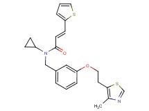 (2E)-N-cyclopropyl-N-{3-[2-(4-methyl-1,3-thiazol-5-yl)ethoxy]benzyl}-3-(2-thienyl)acrylamide