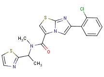 6-(2-chlorophenyl)-N-methyl-N-[1-(1,3-thiazol-2-yl)ethyl]imidazo[2,1-b][1,3]thiazole-3-carboxamide