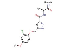 N-[(1S)-2-amino-1-methyl-2-oxoethyl]-5-[(2-chloro-4-methoxyphenoxy)methyl]-1H-pyrazole-3-carboxamide