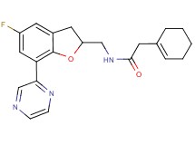 2-(1-cyclohexen-1-yl)-N-{[5-fluoro-7-(2-pyrazinyl)-2,3-dihydro-1-benzofuran-2-yl]methyl}acetamide