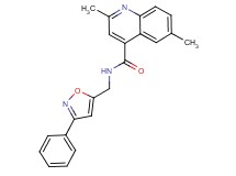 2,6-dimethyl-N-[(3-phenyl-5-isoxazolyl)methyl]-4-quinolinecarboxamide