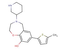 7-(5-methyl-2-thienyl)-4-(3-piperidinyl)-2,3,4,5-tetrahydro-1,4-benzoxazepin-9-ol dihydrochloride