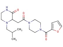 3-{2-[4-(2-furoyl)-1-piperazinyl]-2-oxoethyl}-4-isobutyl-2-piperazinone