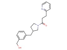 (3-{[1-(3-pyridin-2-ylpropanoyl)pyrrolidin-3-yl]methyl}phenyl)methanol