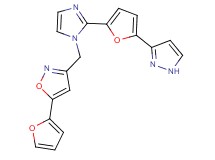 5-(2-furyl)-3-({2-[5-(1H-pyrazol-3-yl)-2-furyl]-1H-imidazol-1-yl}methyl)isoxazole