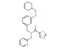 N-[3-(3-cyclohexen-1-ylmethoxy)benzyl]-N-(2-pyridinylmethyl)-1,3-thiazole-5-carboxamide