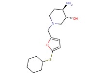 (3R*,4R*)-4-amino-1-{[5-(cyclohexylthio)-2-furyl]methyl}piperidin-3-ol