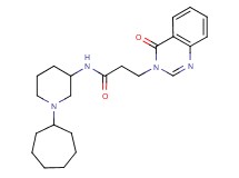 N-(1-cycloheptyl-3-piperidinyl)-3-(4-oxo-3(4H)-quinazolinyl)propanamide