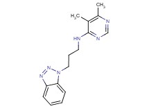 N-[3-(1H-1,2,3-benzotriazol-1-yl)propyl]-5,6-dimethylpyrimidin-4-amine