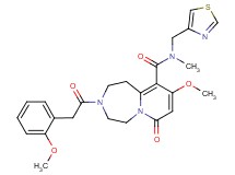 9-methoxy-3-[(2-methoxyphenyl)acetyl]-N-methyl-7-oxo-N-(1,3-thiazol-4-ylmethyl)-1,2,3,4,5,7-hexahydropyrido[1,2-d][1,4]diazepine-10-carboxamide