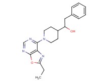 1-[1-(2-ethyl[1,3]oxazolo[5,4-d]pyrimidin-7-yl)-4-piperidinyl]-2-phenylethanol