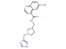 N-{[1-(1H-imidazol-4-ylmethyl)pyrrolidin-3-yl]methyl}-6-methylquinoline-4-carboxamide