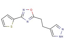 5-[2-(1H-pyrazol-4-yl)ethyl]-3-(2-thienyl)-1,2,4-oxadiazole