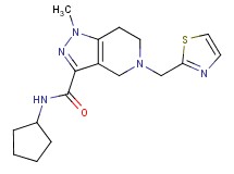 N-cyclopentyl-1-methyl-5-(1,3-thiazol-2-ylmethyl)-4,5,6,7-tetrahydro-1H-pyrazolo[4,3-c]pyridine-3-carboxamide