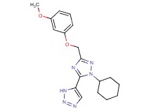 5-{1-cyclohexyl-3-[(3-methoxyphenoxy)methyl]-1H-1,2,4-triazol-5-yl}-1H-1,2,3-triazole