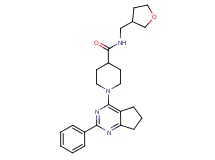 1-(2-phenyl-6,7-dihydro-5H-cyclopenta[d]pyrimidin-4-yl)-N-(tetrahydrofuran-3-ylmethyl)piperidine-4-carboxamide