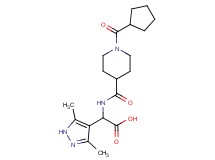 ({[1-(cyclopentylcarbonyl)-4-piperidinyl]carbonyl}amino)(3,5-dimethyl-1H-pyrazol-4-yl)acetic acid