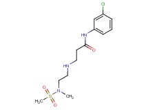 N-(3-chlorophenyl)-3-({2-[methyl(methylsulfonyl)amino]ethyl}amino)propanamide