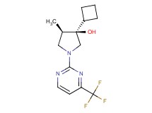 (3R*,4R*)-3-cyclobutyl-4-methyl-1-[4-(trifluoromethyl)-2-pyrimidinyl]-3-pyrrolidinol