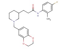 3-[1-(2,3-dihydro-1,4-benzodioxin-6-ylmethyl)-3-piperidinyl]-N-(4-fluoro-2-methylphenyl)propanamide