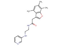 N-[2-(pyridin-3-ylamino)ethyl]-2-(4,6,7-trimethyl-1-benzofuran-3-yl)acetamide