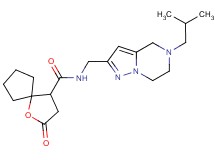 N-[(5-isobutyl-4,5,6,7-tetrahydropyrazolo[1,5-a]pyrazin-2-yl)methyl]-2-oxo-1-oxaspiro[4.4]nonane-4-carboxamide