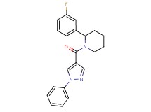 2-(3-fluorophenyl)-1-[(1-phenyl-1H-pyrazol-4-yl)carbonyl]piperidine