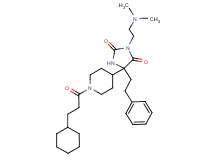5-[1-(3-cyclohexylpropanoyl)-4-piperidinyl]-3-[2-(dimethylamino)ethyl]-5-(2-phenylethyl)-2,4-imidazolidinedione