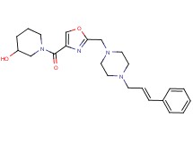 1-{[2-({4-[(2E)-3-phenyl-2-propen-1-yl]-1-piperazinyl}methyl)-1,3-oxazol-4-yl]carbonyl}-3-piperidinol