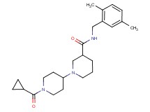 1'-(cyclopropylcarbonyl)-N-(2,5-dimethylbenzyl)-1,4'-bipiperidine-3-carboxamide