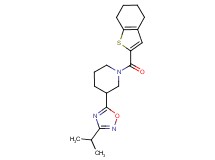 3-(3-isopropyl-1,2,4-oxadiazol-5-yl)-1-(4,5,6,7-tetrahydro-1-benzothien-2-ylcarbonyl)piperidine